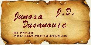 Junoša Dušanović vizit kartica
